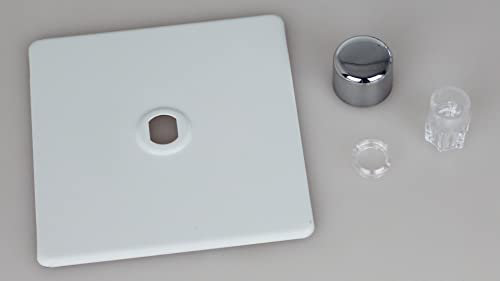 Varilight Matrix 1-Gang Single Plate Unpopulated Dimmer Kit. Screwless Primed and Ready to Paint