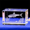 Haifisch-Figur, 3D-Lasergravur, Kristallglas, Würfel, Gravur für Heimdekoration, Geburtstag, Bastelgeschenk, Kindergeschenk. (50 x 50 x 80 mm)