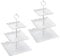 Plastic Cake Stand Party Tableware Party Food Server Display Set Dessert Stand Slate Serving Set (2 Square)