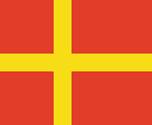 2X Auto Aufkleber Skane - Flagge inoffiziell 2X Car Sticker Fahne Schwedische Provinz (ca. 8 cm)