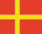 2X Auto Aufkleber Skane - Flagge inoffiziell 2X Car Sticker Fahne Schwedische Provinz (ca. 8 cm)