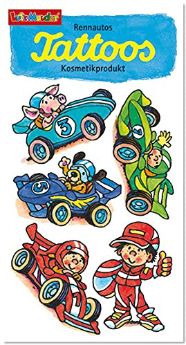 5 Tattoos * RENNWAGEN * vom Lutz Mauder | 44732 | Tattoo Kindertattoo Kinder Geburtstag Mitgebsel Rennauto Cars