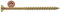 ARLI 100x Spanplattenschrauben 5 x 80 mm | Torx TX25 | Senkkopf | Teilgewinde | Stahl gelb verzinkt Schrauben | Universalschrauben für Holz und Bau