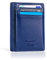 Bronzi Portafoglio Portafoglio Uomo Donna Piccolo Sottile Slim Elegante - Blocco RFID - Nero Pelle Alta Qualità - Mini Porta Tessere Porta Documenti Porta Carte Di Credito - (Pelle Blu)