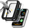 Akancy [2 Pezzi] Custodia rigida compatibile con OPPO watch free/Huawei band 6 con pellicola protettiva, 9H Durezza Hart PC Case sottile in vetro temperato per Smart watch free, trasparente nero