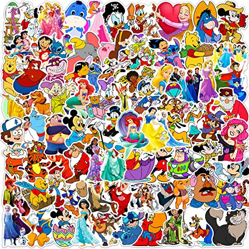 NEULEBEN Prinzessin Aufkleber, 100 Stück Cartoon Sweet Princess Dekorative Stickers Wasserdicht Vinyl Aufkleber für Laptop Skateboard Auto Motorrad Kid's Und Teens