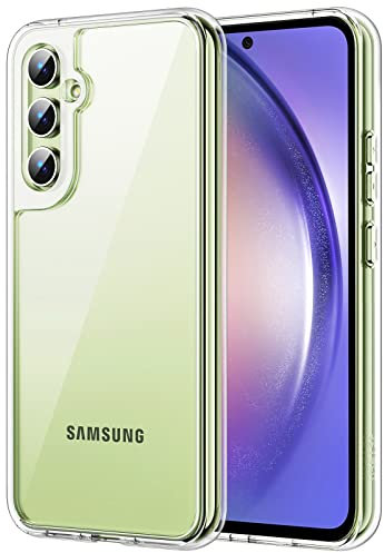 JETech Cover per Samsung Galaxy A54 5G 6,4 Pollici, Anti Ingiallimento Protezione Custodia con Antiurto, Anti-Graffio e Retro Rigida in PC (Trasparente)