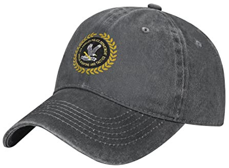 YINGD Denim Baseball Cap LAPD Swat Denim Hip-Hop Cap Atmungsaktiv Waschbar Baseball Unisex für Männer Frauen, Deep Heather, One size