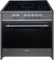 GURARI Cucina Elettrica GCH E 912 BL Cucina 90 cm a Libera Installazione in Nero con Grande Forno XXL - 121 L | Piano Cottura in Vetroceramica a 5 Zone Hi-Light, Classe Energetica A, Design - Moderno