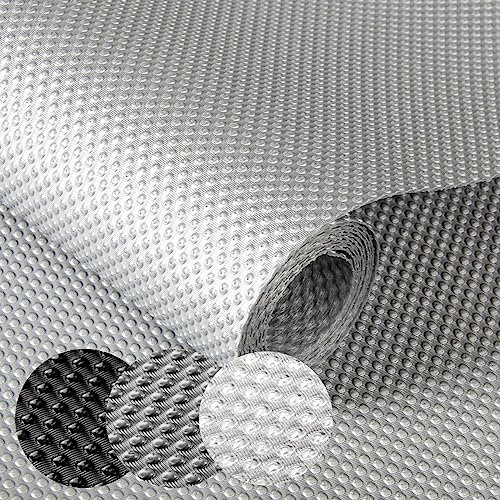 Tappetino antiscivolo per cassetti, per armadi, cassetti, cucina, ritagliabile, non adesivo, per frigorifero, cucina, grigio, 500 x 90 cm