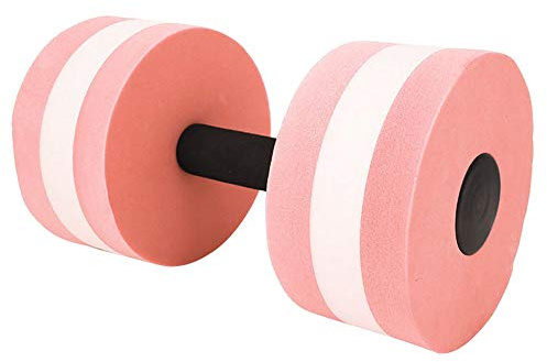 Wassergymnastik Hanteln, Wasser Aerobic Übung Aqua Fitness Hanteln Schaumstoffhanteln, Wasserhanteln Widerstandstraining Wasserschwimmer für Schwimmtraining, für Erwachsene, Kinder (Pink und Weiß)