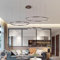 LED-Pendelleuchte Modern Dimmbar Hängeleuchte Ring Kreis Hängelampe Esstisch Pendellampe Aluminium Kronleuchter Deckelampe Für,Kücheninsel,Wohnzimmer,Color : Braun , Größe : 3 rings/80+60+40CM/88W