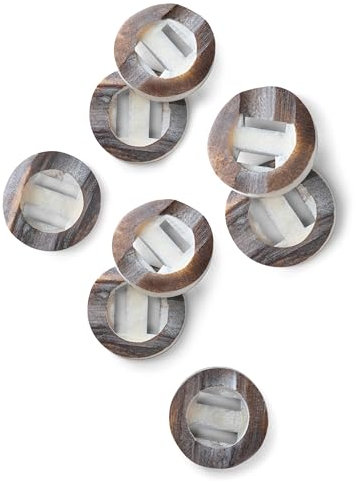 Schöneberger Trachten Couture Original Hornknöpfe, braune Lederhosen Knöpfe – DIY 2-Loch Trachtenknöpfe 21mm - 4x/8x/12x – div Farben (Braun Antik, 8x Knöpfe)