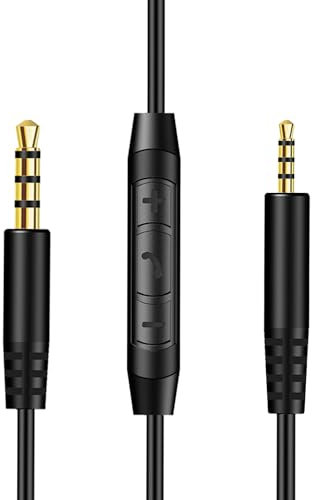 Ersatz Audiokabel für Bose 2,5mm auf 3,5mm Kopfhörer Aux Kabel für Bose QC35 QC35II QC25 QuietComfort45 NC700, JBL Tune 760NC 710BT E55BT, AKG Y40 Y50 mit Inline-Mikrofon und Lautstärkeregler