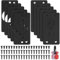 10 placas de reparación de bisagras de armario, kit de reparación de bisagras, placa de reparación de bisagras de armario con agujero para cajón de (5 placas de copa de bisagra, 5 placas base) (Negro)