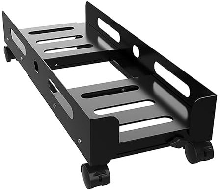 Luminexia Support de CPU,Support pour Unité Centrale PC,Support pour Processeur (UCT),avec 4 Roues roulettes Support Roulant pour PC,Largeur réglable,adapté pour PC ou Ordinateur de Bureau