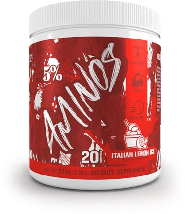 5% Nutrition Aminos - Code Red, Italian Lemon Ice - 224g