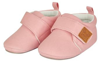 Sterntaler Krabbelschuhe uni - Baby Schuhe aus Canvas mit Klettverschluss - Baby und Kleinkind Hausschuh - aufgenähte Sternen Sohle rutschfest - Mädchen Sneaker mit Jersey Futter