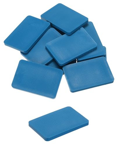 QUARKZMAN 20 Pezzi Spessori in Plastica 60 x 40 x 5 mm Distanziatori Piastrelle Squadrette Angolari Blocco Sottotetto Cunei Mobili Pannelli Plastica Esterno Rigida, Blu
