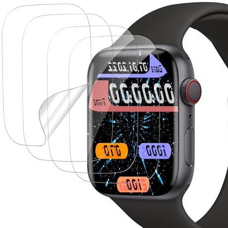 Carantee Schutzfolie für Panzerglas für Apple Watch 7/8/9 45mm Schutzglas, 4 Stück TPU Folie für Apple Watch 9 45mm, Kratzfest Displayfolie für iWatch 45mm, Blasenfrei, Ultradünn, Clear Ultra