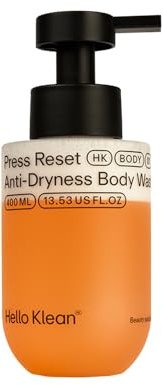 Hello Klean Press Reset Anti-Trockenheit Body Wash | 2-Phasen-Reinigung | Entfernt Hartwasser-Rückstände | Sofortige Feuchtigkeit
