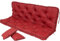 TexDeko® Bankauflage mit Rückenlehne für Hollywoodschaukel 160 x 50 x 56cm Gartenschaukelkissen gemütliche Sitzauflage Gartenbankauflage Polsterauflage wasserabweisend UV-beständig (Bordeaux)