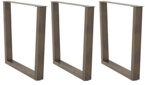 vidaXL Pieds de Table à Manger en Forme de V 3 pièces Acier Naturel 80 x (72-73,3) cm Acier