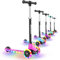 BELEEV A6 Roller Kinder 3 Jahre mit LED Leuchtenden Räder und Deck, 3 Räder Kinderroller mit 4 Höhenverstellbarer, Rutschfestes Deck, Leichter Premium Scooter Kinder für Mädchen Jungen 3-8 Jahre