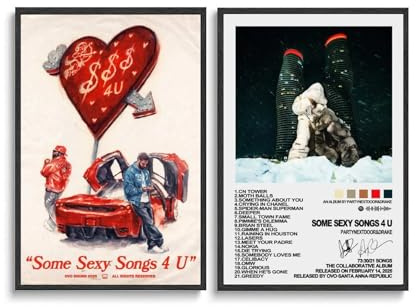 Generisch 2 PCS D-rake Poster Music Singer Album Für Zimmer, Ästhetische Leinwand-Wandkunst, Schlafzimmer-Dekor 12x18inch(30x45cm)