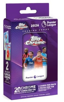 2025-26 Topps Chrom-Premier-Liga-Karten – Dose (20 Karten)