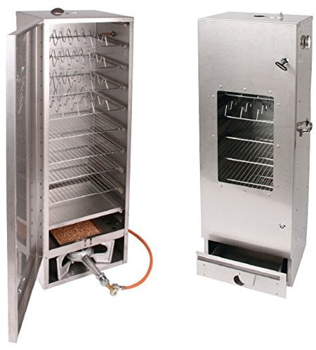 SMOKI Fumoir 100 x 39 x 33 cm avec disque en acier inoxydable de 1.4016 CR