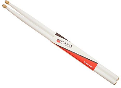 Battery Accessories ROHEMA CLASSIC 5A HICKORY WHITE Drum Sticks