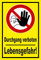 Schild - Durchgang verboten - Lebensgefahr! - entspr. DIN ISO 7010 / ASR A1.3 – 30x20cm mit Bohrlöchern | stabile 3mm starke Aluminiumverbundplatte – S00356-024-C +++ in 20 Varianten erhältlich
