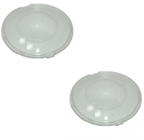 Faber Franke - Kit de 2 plafones de cristal de plástico redondo para campana extractora Faber Franke, diámetro 64 mm