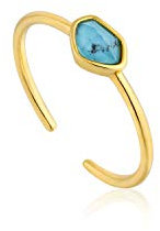 ANIA HAIE Damen-Damenring Turquoise Adustable Ring 925er Silber Türkis One Size 87994821