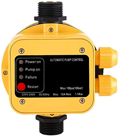 Commutateur de pression de pompe, contrôleur électrique de pressostat de pompe à eau automatique avec accessoire de maison de jauge