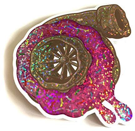 Glitzer Sticker - Zimtschnecke Donut Turbolader Boost Dub