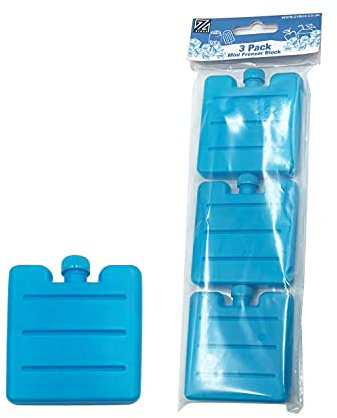 ZYBUX - Mini Blue Freezer Blocks Cools & Keeps Foods Freshness, Cooler for Outdoor, Picnic Beach Camping, Slim, Sleek Design Reusable, Long Lasting Coolness (8.1, 10)