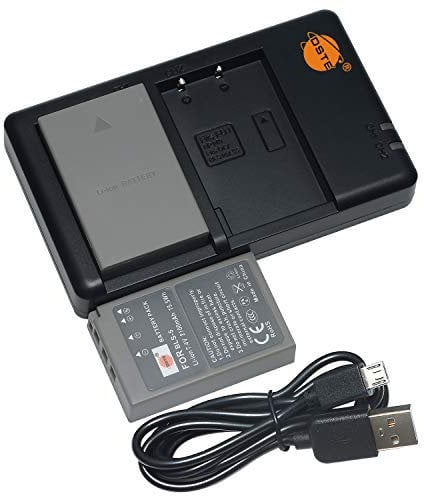 DSTE 7.4V 2100mAh BLS-5 Lithium Battery Pack(2 Packs) and Dual Charger Compatible with Olympus BLS-50 PS-BLS5 PS-BLS1 and Olympus OM-D E-M10, PEN E-PL7, E-PM2, Stylus 1