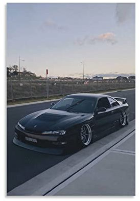 ASDSA Auto-Poster Nissan Silvia S14, ästhetisches Leinwand-Kunstposter und Wandkunst, Bild, Druck, modernes Familienschlafzimmer, Dekoration, Poster, 40 x 60 cm