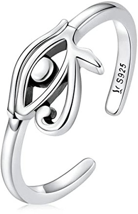 GemKing SCR801 Eye of Horus ring S925 Sterling Silver ring