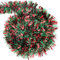 10m / 32.8ft Weihnachten Lametta Girlande, Lange Xmas Girlande Dekorationen Metallic Lametta Stränge Weihnachtsbaum Boa Hängende Dekoration für Weihnachten Home Dekorationen Kranz Hochzeit Party (Rot
