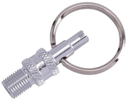 by.schulz By.Schulz Unisex – Erwachsene Mini Tool Ventiladapter, Silber, Einheitsgröße