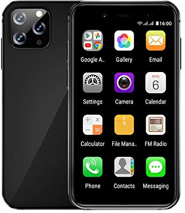 Hipipooo Kleine Mini-Handys 3G Dual-SIM-Android-Telefon ohne Sperre, 2 GB + 32 GB, 3,0-Zoll-HD-Display, 1100-mAh-Akku, 2 MP + 5 MP-Kamera, Android 8.1 Student Mini Smartphone