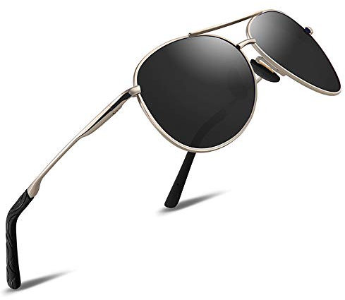 Pilote Lunettes de Soleil Polarisées Pour Hommes et Femmes Protection Style Classique Lunettes Ultralégères Verres Anti-Reflets Conduite Pêche Sports