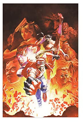 RIELLI Fatal Fury Game 3 Leinwand-Poster, Schlafzimmer, Dekoration, Sport, Landschaft, Büro, Raumdekoration, Geschenkrahmen: 30 x 45 cm