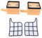 Peukerty Filter Set 2 Motorschutzfilter (Motorfilter) + 2 HEPA () / Mikrofilter / Hepafilter passend für Kobold VK 135, 136, VK135, VK136