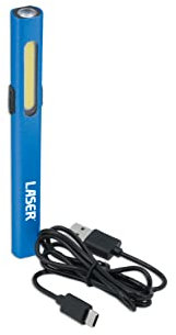 Laser 8597 Aluminium Rechargeable Penlight, Silver