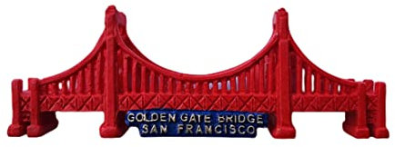 Golden Gate Bridge San Francisco USA Kühlschrankmagnet, Reise-Souvenir, 3D-Kühlschrankdekoration, Magnetaufkleber, handbemalt
