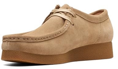 CLARKS Unisex WallabeeEVOSh Shoes, Dark Sand Suede, 38 EU